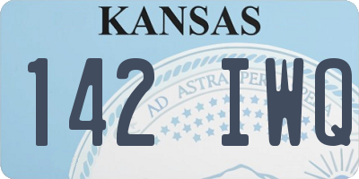 KS license plate 142IWQ