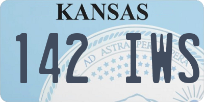 KS license plate 142IWS