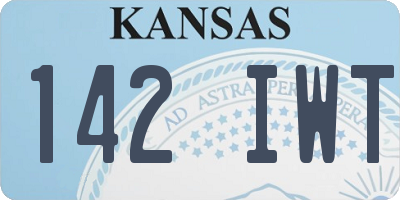 KS license plate 142IWT