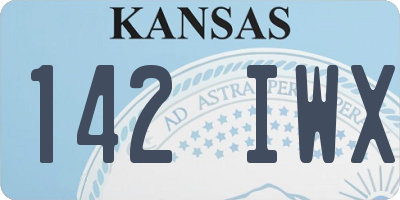 KS license plate 142IWX