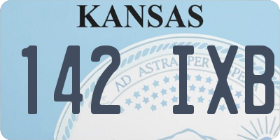 KS license plate 142IXB