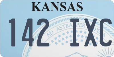 KS license plate 142IXC