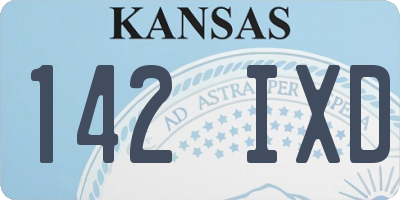 KS license plate 142IXD
