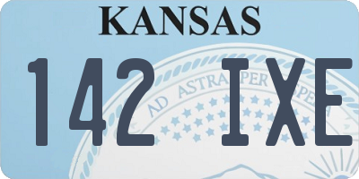 KS license plate 142IXE