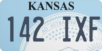 KS license plate 142IXF