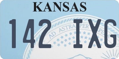 KS license plate 142IXG