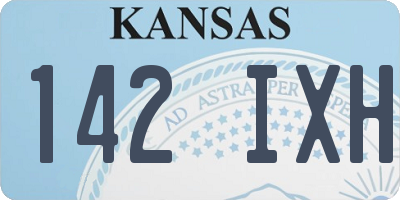 KS license plate 142IXH