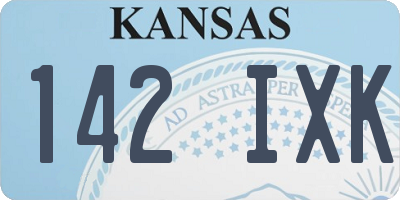 KS license plate 142IXK