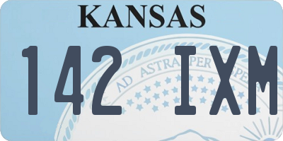 KS license plate 142IXM