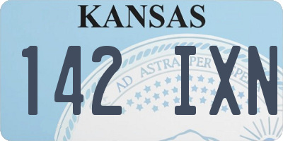 KS license plate 142IXN