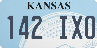 KS license plate 142IXO