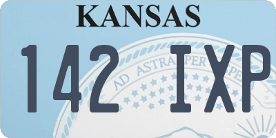 KS license plate 142IXP