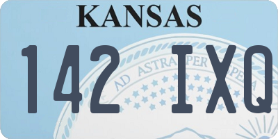 KS license plate 142IXQ