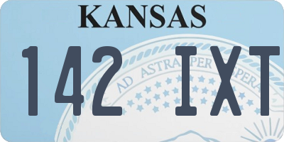 KS license plate 142IXT