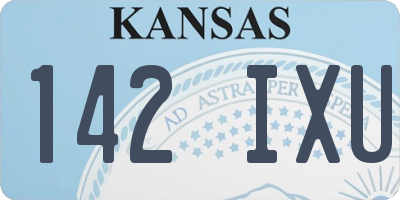 KS license plate 142IXU