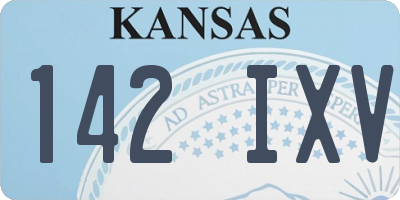 KS license plate 142IXV