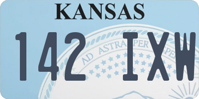 KS license plate 142IXW