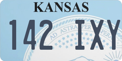KS license plate 142IXY