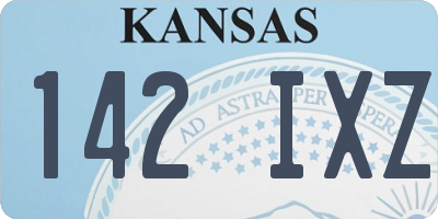 KS license plate 142IXZ
