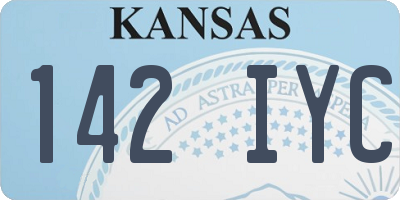 KS license plate 142IYC