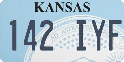 KS license plate 142IYF