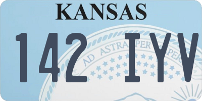 KS license plate 142IYV