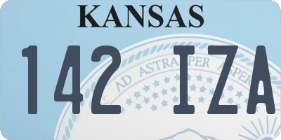 KS license plate 142IZA