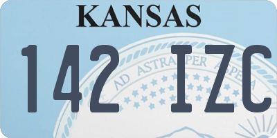 KS license plate 142IZC