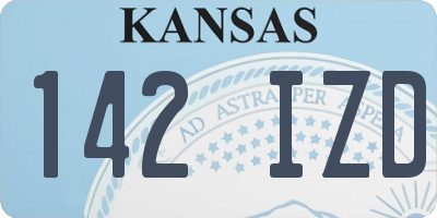 KS license plate 142IZD
