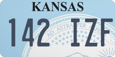 KS license plate 142IZF