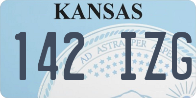 KS license plate 142IZG