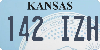 KS license plate 142IZH