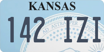 KS license plate 142IZI