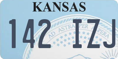KS license plate 142IZJ
