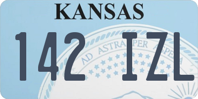 KS license plate 142IZL