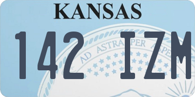 KS license plate 142IZM