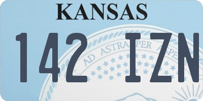 KS license plate 142IZN