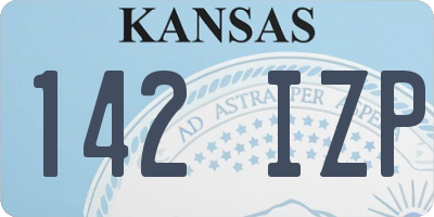 KS license plate 142IZP