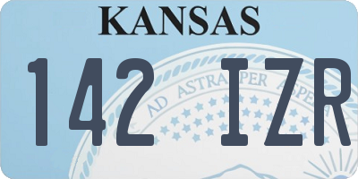 KS license plate 142IZR