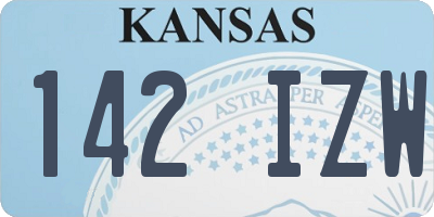 KS license plate 142IZW