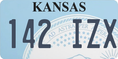 KS license plate 142IZX