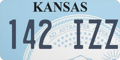 KS license plate 142IZZ