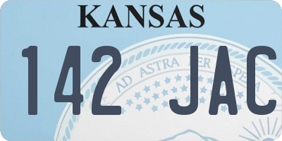 KS license plate 142JAC