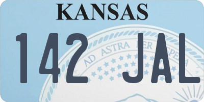 KS license plate 142JAL