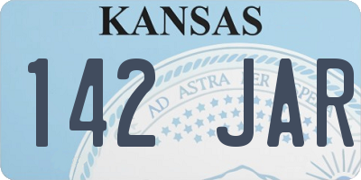 KS license plate 142JAR