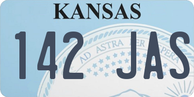 KS license plate 142JAS