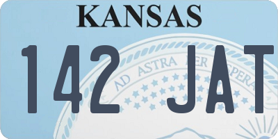 KS license plate 142JAT