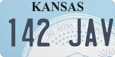 KS license plate 142JAV