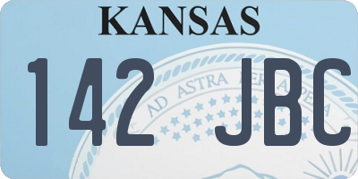 KS license plate 142JBC