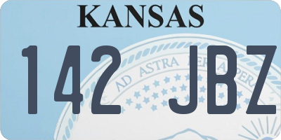 KS license plate 142JBZ